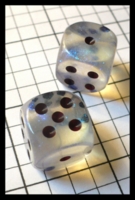 Dice : Dice - 6D Pipped - Clear Chessex Borealis Aquerple with Black - Ebay Jan 2010